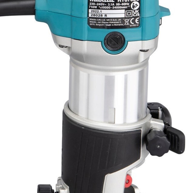 Makita RT0702CX2J Κάθετη Φρέζα 710W με Ρύθμιση Ταχύτητας και με Σύστημα Αναρρόφησης