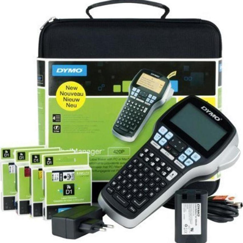 Dymo 420P ABC Ηλεκτρονικός Ετικετογράφος Χειρός σε Μαύρο Χρώμα S0915480