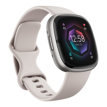 Fitbit Sense 2 Aluminium Αδιάβροχο Smartwatch με Παλμογράφο (Silver / White)