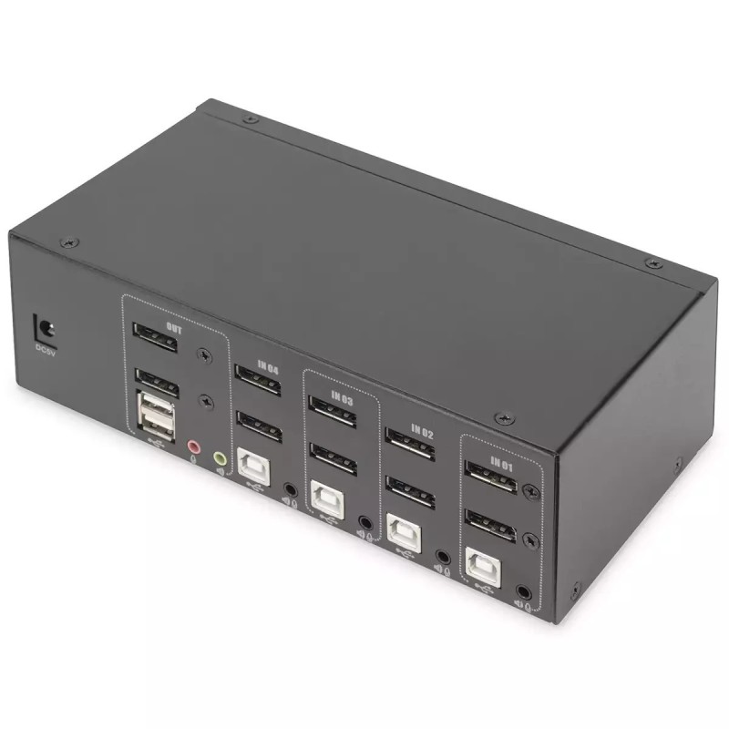 Digitus DS-12882 KVM Switch 4 Port Dual Display 4K