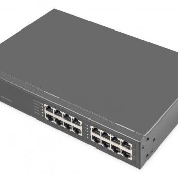 Network Switch Digitus 8-port Gigabitgabit Poe + Injektor 250w Schw