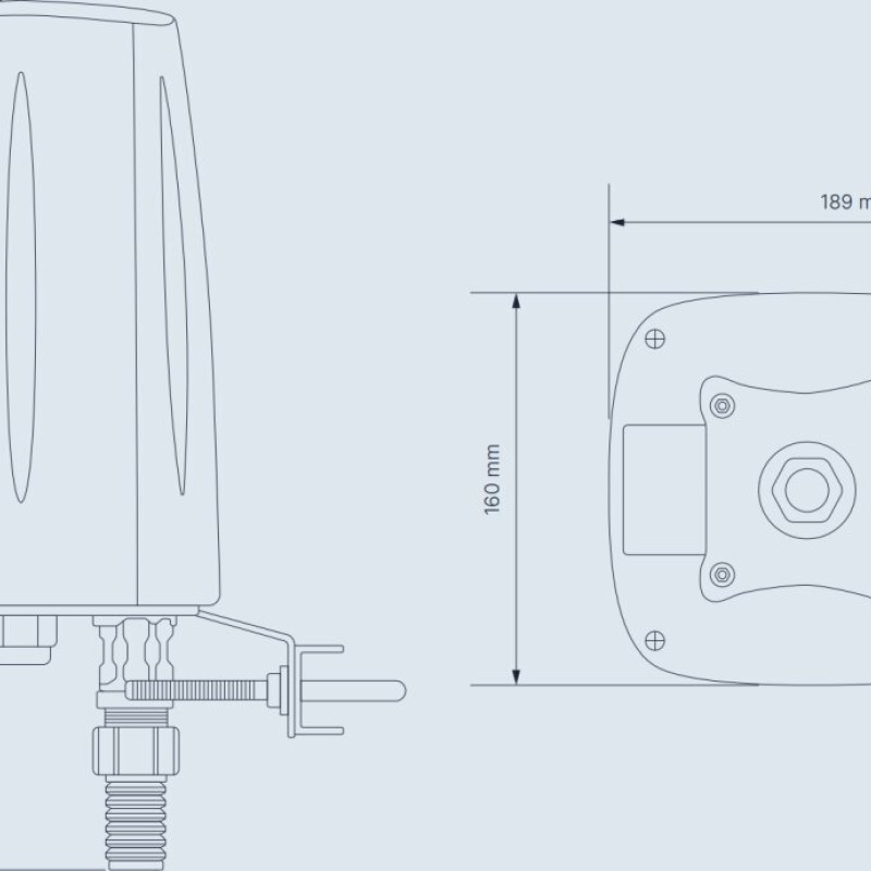 Teltonika PR1ICA70 Εξωτερική Κεραία 5G Πανκατευθυντική 4.5dBi με σύνδεση SMA