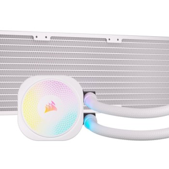Corsair ICUE LINK TITAN 360 RX RGB Υδρόψυξη Επεξεργαστή Τριπλού Ανεμιστήρα 120mm για Socket AM4/AM5/1700 Λευκή