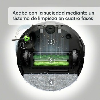iRobot Roomba j5 Σκούπα Ρομπότ για Σκούπισμα & Σφουγγάρισμα με Χαρτογράφηση και Wi-Fi Μαύρη