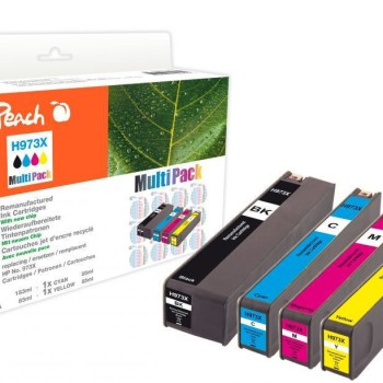 Peach Συμβατό Μελάνι Εκτυπωτή InkJet PI300 219ml Μαύρο 4τμχ PI300-750