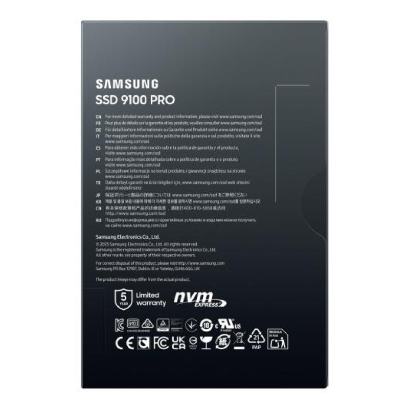 Samsung 9100 Pro SSD 2TB M.2 NVMe PCI Express 5.0 MZ-VAP2T0BW