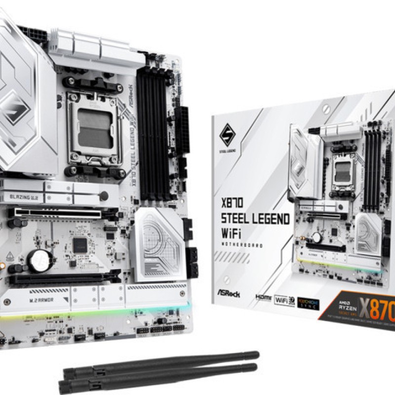 ASRock Steel Legend WiFi X870 Motherboard ATX με AMD AM5 Socket