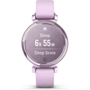 Garmin Lily 2 Aluminium 35mm Αδιάβροχο Smartwatch με Παλμογράφο (Metallic Lilac / Lilac Silicone Band)
