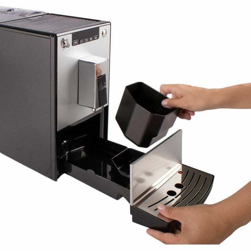 Melitta Solo Pure Αυτόματη Μηχανή Espresso 1400W Πίεσης 15bar με Μύλο Άλεσης Ασημί