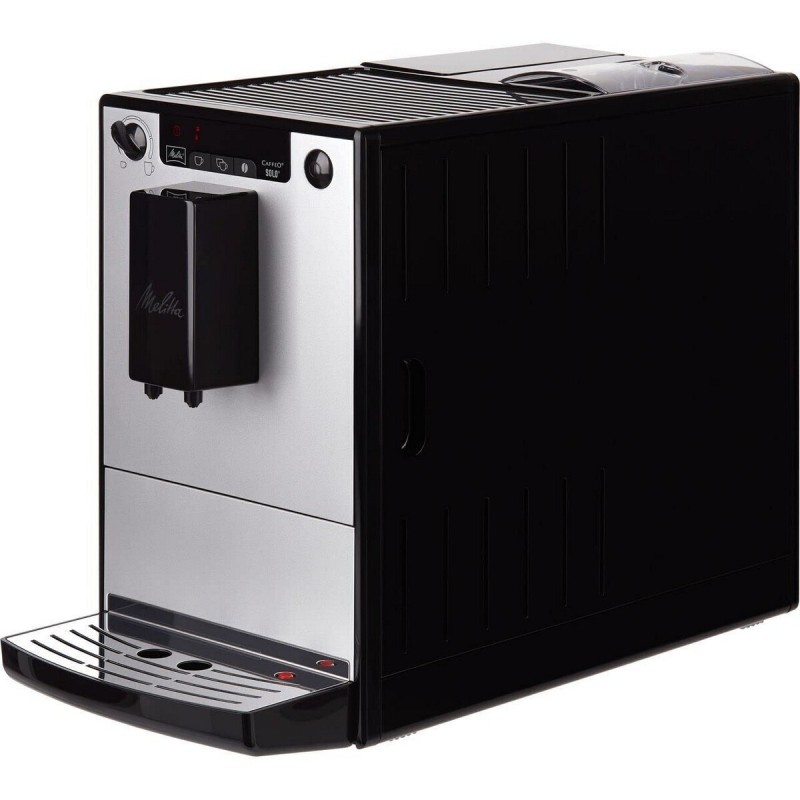 Melitta Solo Pure Αυτόματη Μηχανή Espresso 1400W Πίεσης 15bar με Μύλο Άλεσης Ασημί