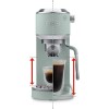 De'Longhi Dedica Duo Μηχανή Espresso 1450W Πίεσης 15bar Silver