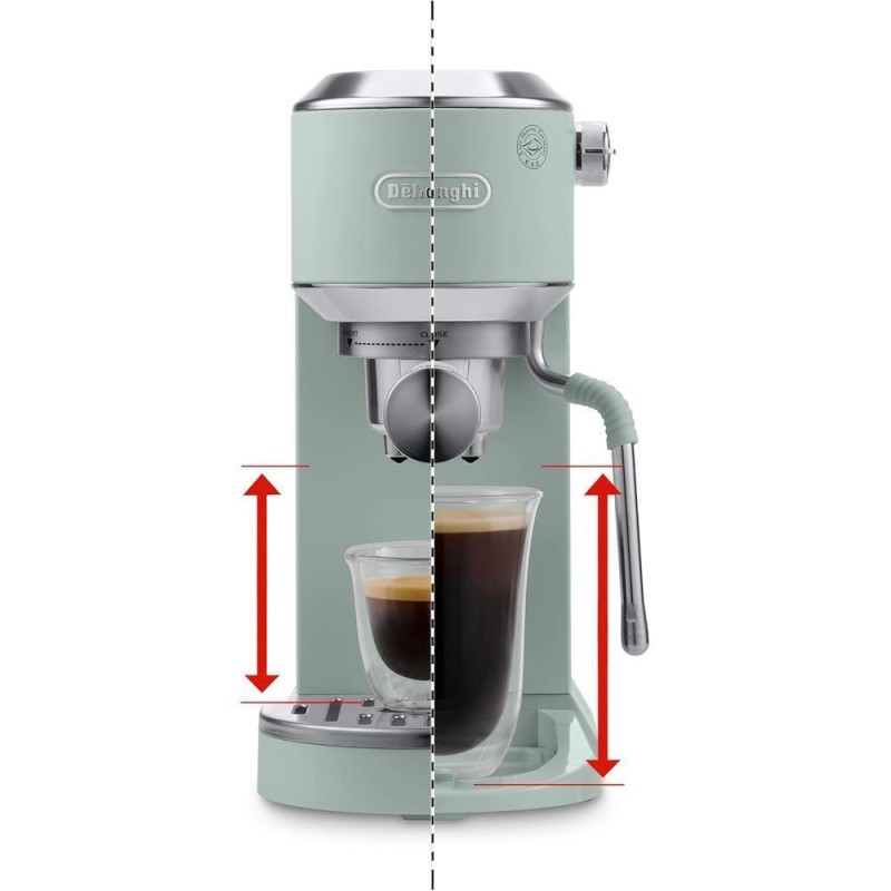 De'Longhi Dedica Duo Μηχανή Espresso 1450W Πίεσης 15bar Silver