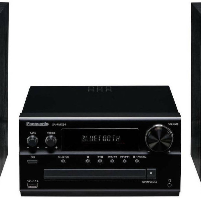 Panasonic Ηχοσύστημα 2.0 SC-PMX94 SC-PMX94EG-K 120W με CD Player και Bluetooth Μαύρο