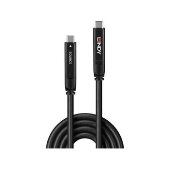 Lindy USB 3.2 Cable USB-C male - USB-C 60W Μαύρο 10m (43333)