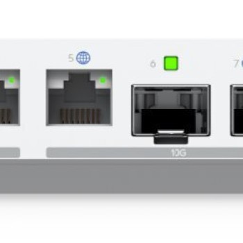 Ubiquiti Uxg-fiber Unifi Dual Wan Gateway Fiber Quad-core 2200mhz 4gb 1x10gbe Wan 1xsfp+ Wan 4x2.5gbe 1xsfp+ Lan 1xpoe-out