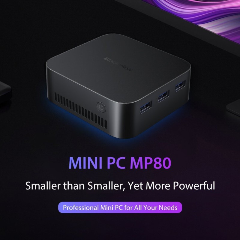 BlackView MP80 Mini PC (N-Series N97/16GB DDR4/1TB SSD/W11 Pro)