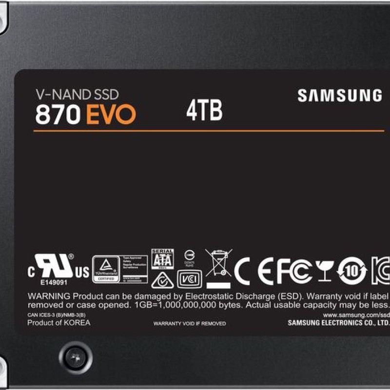 Samsung 870 Evo SSD 4TB 2.5'' SATA III MZ-77E4T0B/EU