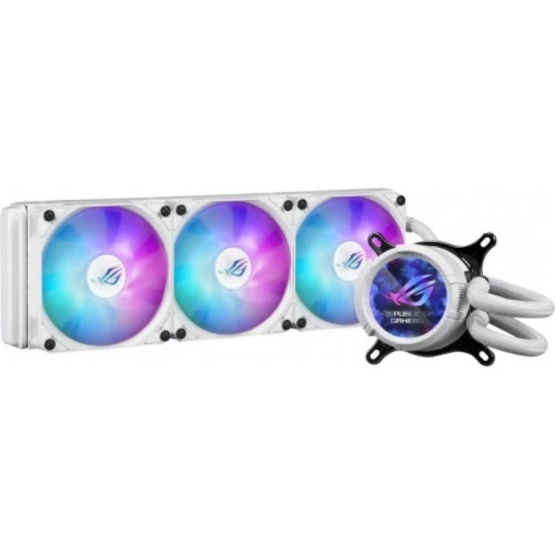 Asus Rog Strix LC III 360 Υδρόψυξη Επεξεργαστή Τριπλού Ανεμιστήρα 120mm για Socket AM4/AM5/1700/1200/115x με ARGB Φωτισμό Λευκή