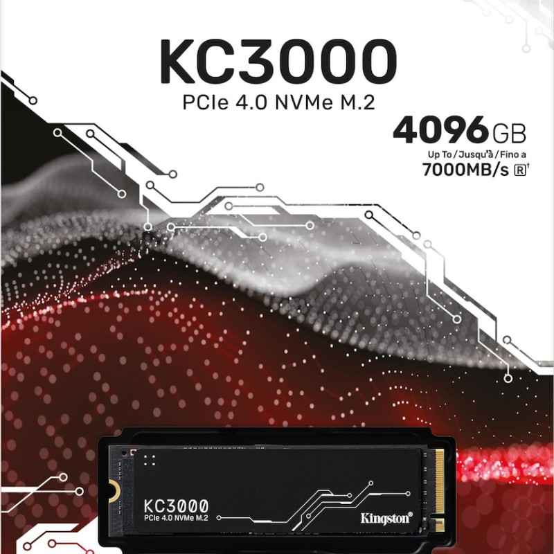 Kingston KC3000 SSD 4.1TB M.2 NVMe PCI Express 4.0 SKC3000D/4096G