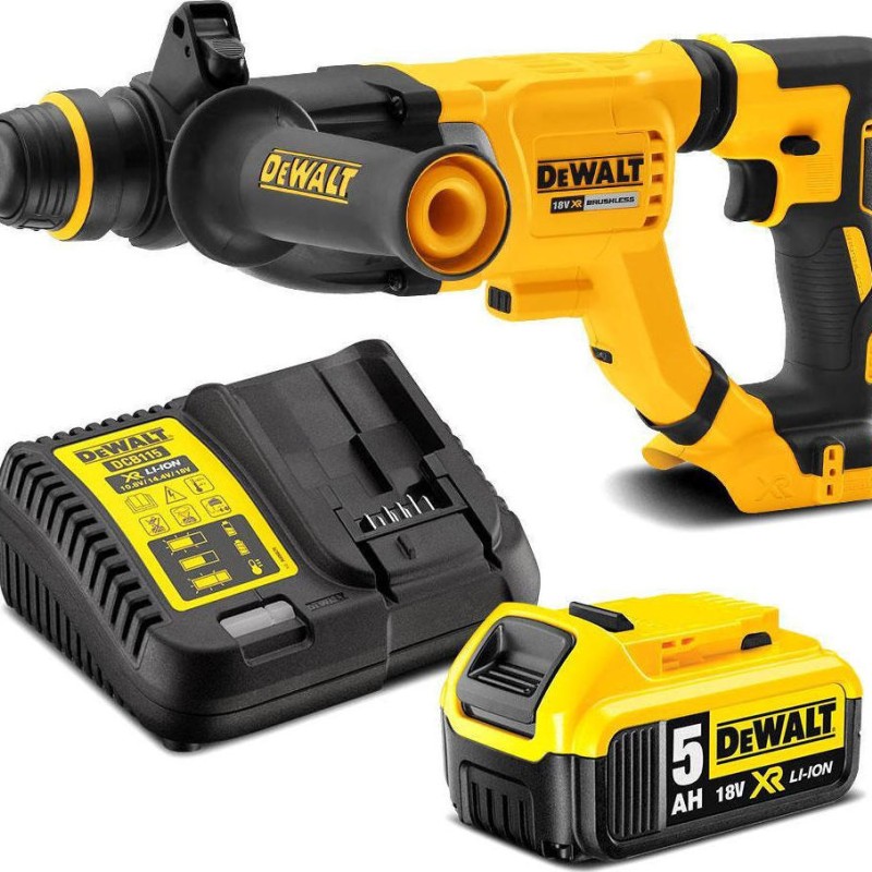 Dewalt DCH263P1 Κρουστικό Σκαπτικό Πιστολέτο Μπαταρίας Brushless 18V 1x5Ah με Υποδοχή SDS Plus DCH263P1