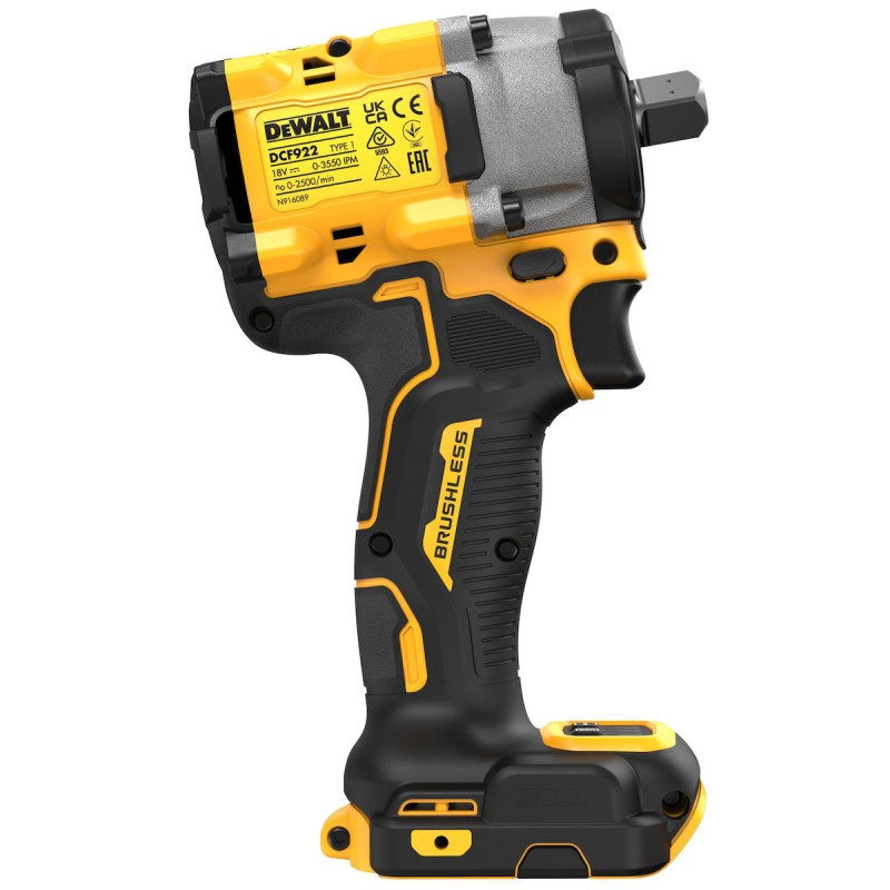 Dewalt DCF922P2T Brushless Μπουλονόκλειδο Μπαταρίας 18V 2x5Ah με Υποδοχή 1/2