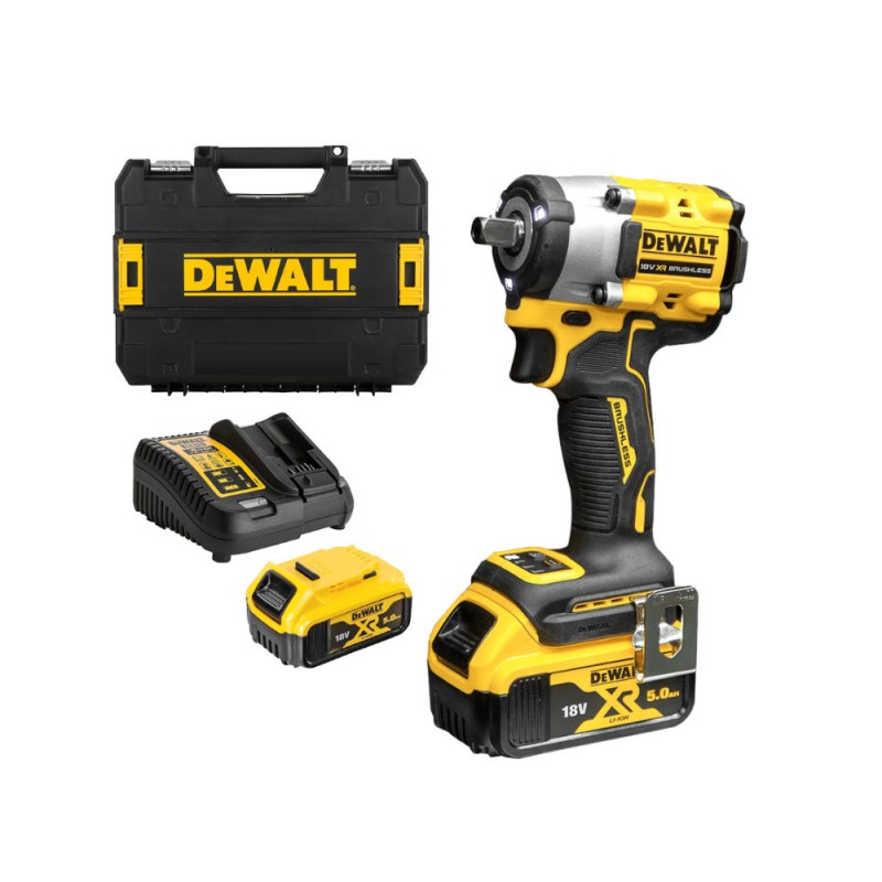 Dewalt DCF922P2T Brushless Μπουλονόκλειδο Μπαταρίας 18V 2x5Ah με Υποδοχή 1/2