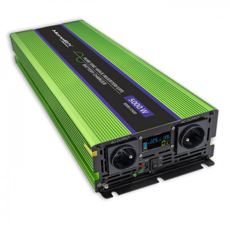 Qoltec Inverter Καθαρού Ημιτόνου 5000W 24V