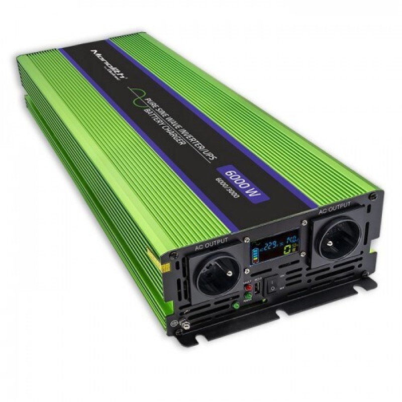 Qoltec Inverter Αυτοκινήτου Καθαρού Ημιτόνου 6000W για 12V DC