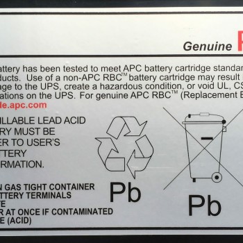 APC Replacement Cartridge 7 Μπαταρία UPS με Χωρητικότητα 17Ah και Τάση 12V
