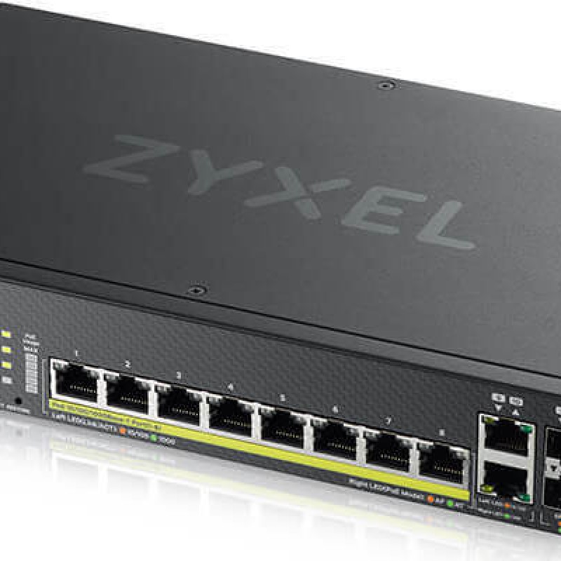 Zyxel GS2220-10HP Managed L2 PoE+ Switch με 8 Θύρες Gigabit (1Gbps) Ethernet και 2 SFP Θύρες