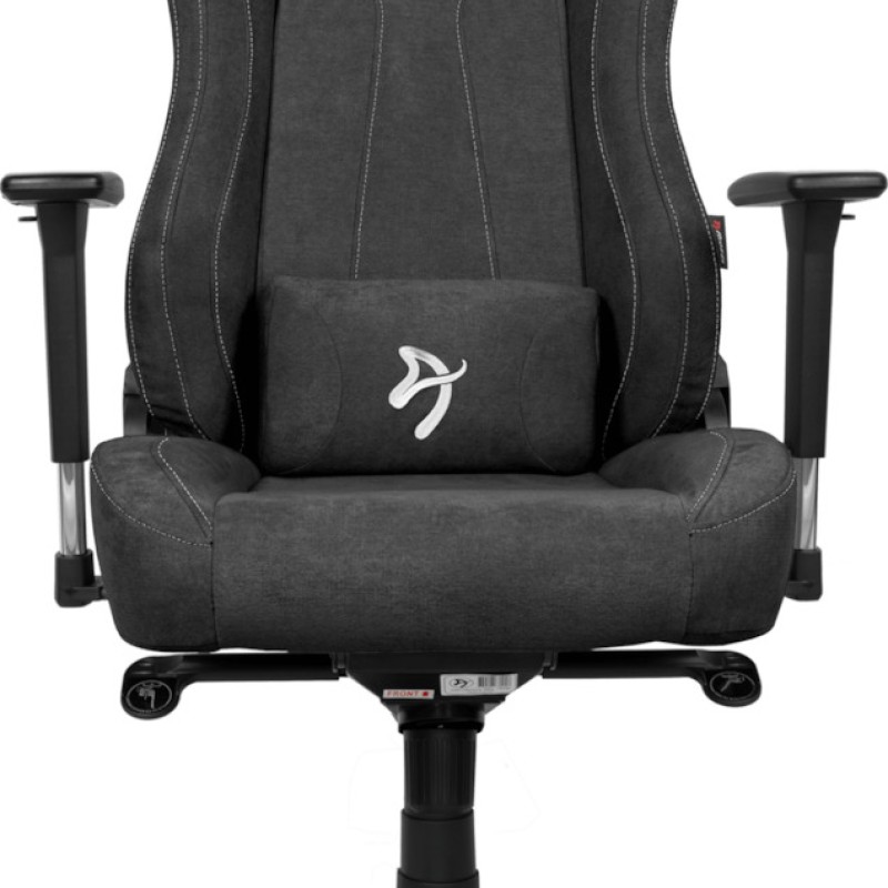 Arozzi Vernazza Soft Fabric Υφασμάτινη Καρέκλα Gaming με Ρυθμιζόμενα Μπράτσα Dark Grey