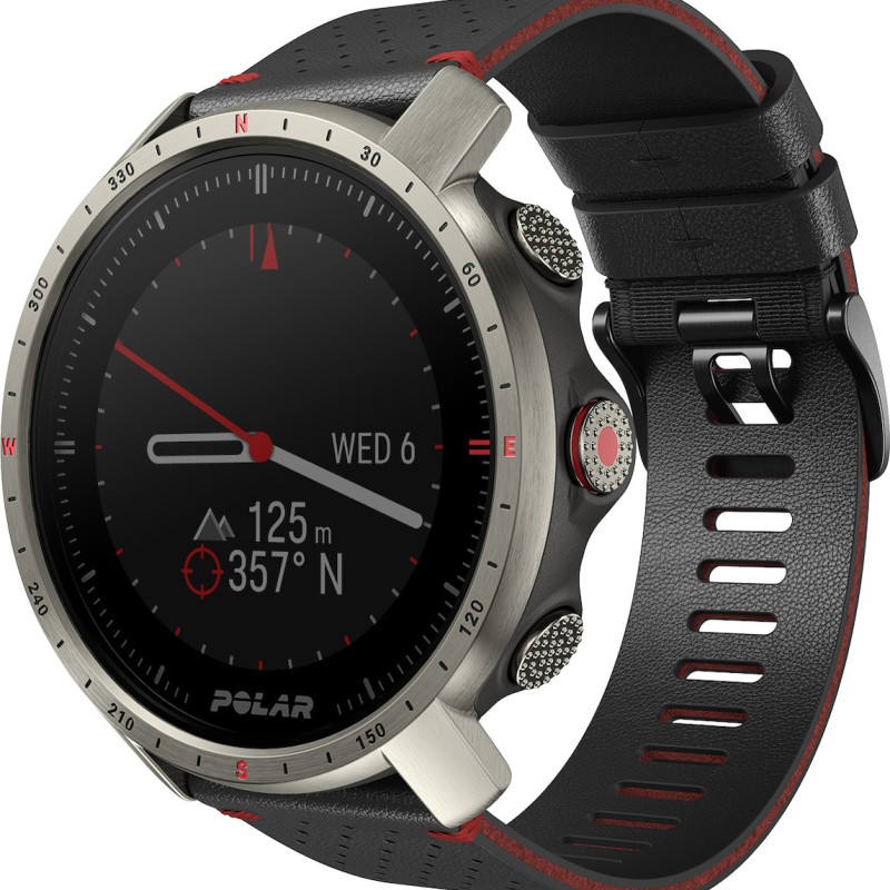Polar Grit X Pro Titan Αδιάβροχο Smartwatch με Παλμογράφο (Titan)