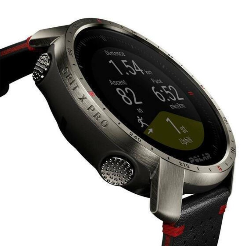 Polar Grit X Pro Titan Αδιάβροχο Smartwatch με Παλμογράφο (Titan)