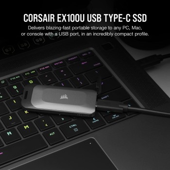 Corsair EX100U USB 3.2 / USB-C Εξωτερικός SSD 4TB 2.5