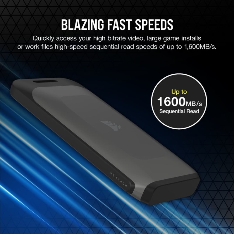 Corsair EX100U USB 3.2 / USB-C Εξωτερικός SSD 4TB 2.5