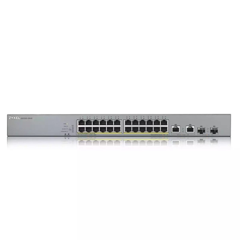 Zyxel GS1350-26HP Managed L2 PoE+ Switch με 24 Θύρες Gigabit (1Gbps) Ethernet και 2 SFP Θύρες