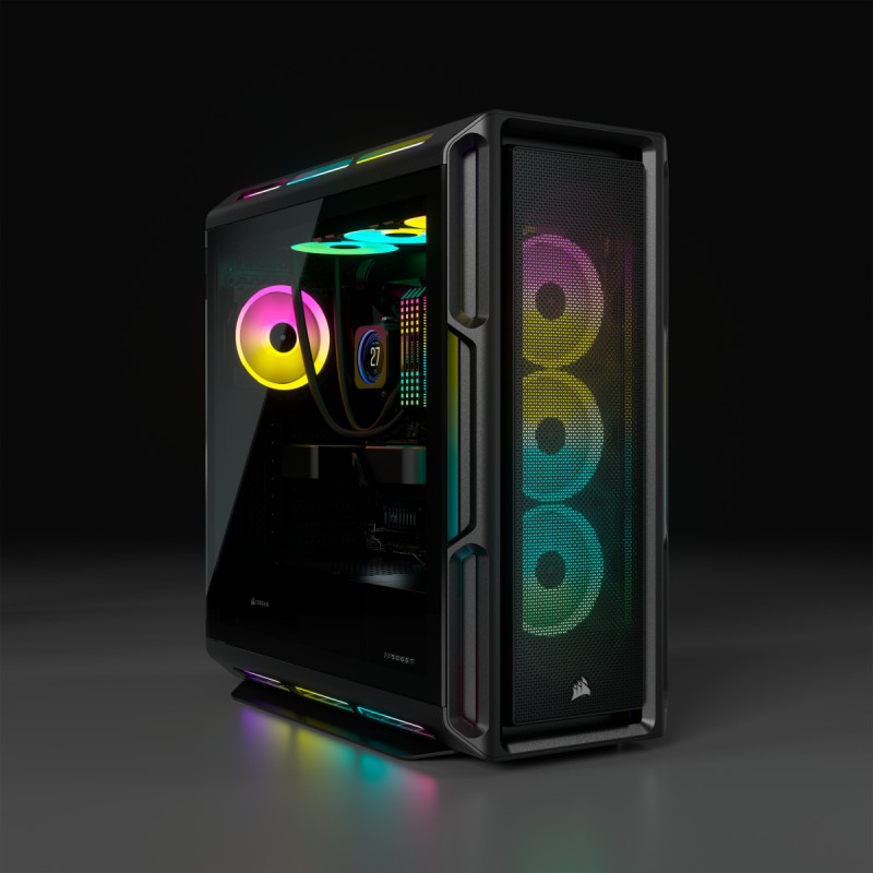 Corsair ICUE 5000T RGB Gaming Midi Tower Κουτί Υπολογιστή με Πλαϊνό Παράθυρο Μαύρο