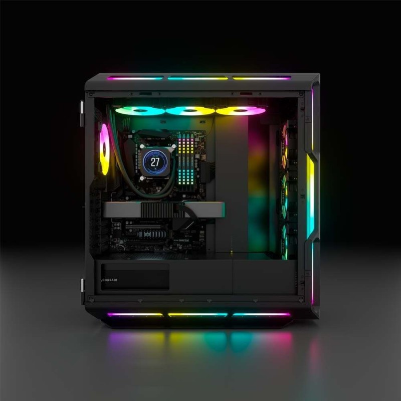 Corsair ICUE 5000T RGB Gaming Midi Tower Κουτί Υπολογιστή με Πλαϊνό Παράθυρο Μαύρο