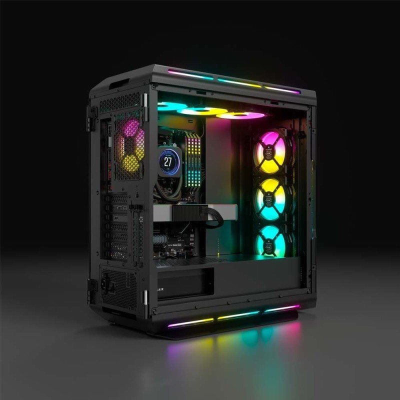 Corsair ICUE 5000T RGB Gaming Midi Tower Κουτί Υπολογιστή με Πλαϊνό Παράθυρο Μαύρο