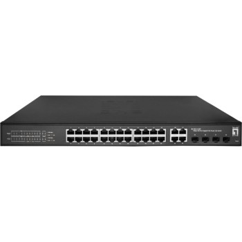 Level One GES-2128P Hilbert Managed L2 PoE+ Switch με 24 Θύρες Gigabit (1Gbps) Ethernet και 4 SFP Θύρες