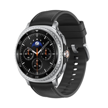 Samsung Galaxy Watch8 Classic Stainless Steel 46mm Αδιάβροχο με Παλμογράφο (Μαύρο)