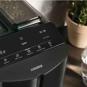 Siemens Αυτόματη Μηχανή Espresso 1300W Πίεσης 15bar με Μύλο Άλεσης Μαύρη TF301E19
