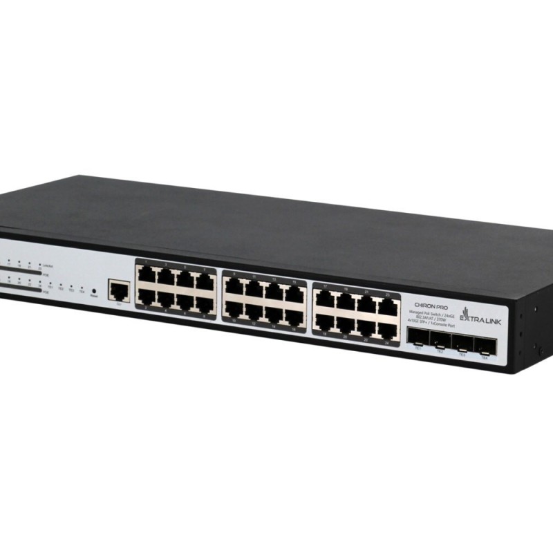 Extralink Chiron Pro Managed L3 PoE+ Switch με 24 Θύρες Ethernet και 4 SFP Θύρες