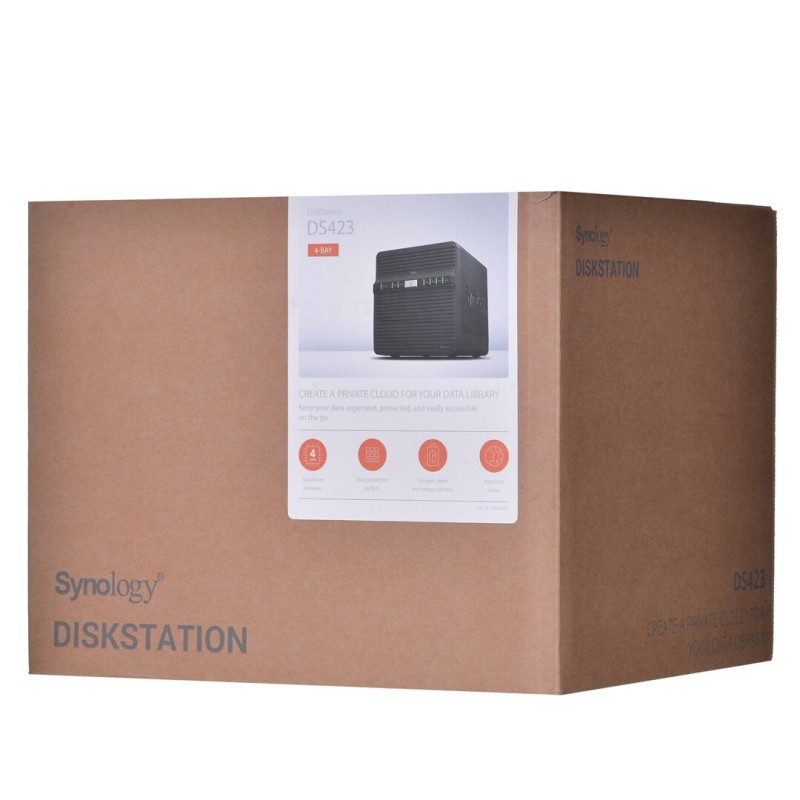 Synology DiskStation DS423 NAS Tower με 4 θέσεις για HDD/SSD και 2 θύρες Ethernet