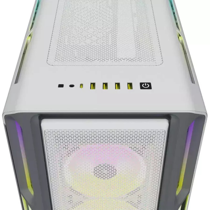 Corsair ICUE 5000T RGB Gaming Midi Tower Κουτί Υπολογιστή με Πλαϊνό Παράθυρο Λευκό