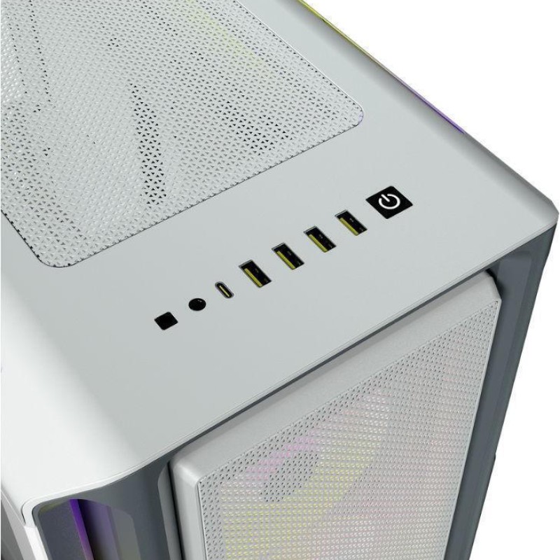 Corsair ICUE 5000T RGB Gaming Midi Tower Κουτί Υπολογιστή με Πλαϊνό Παράθυρο Λευκό