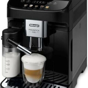 De'Longhi Magnifica Evo Αυτόματη Μηχανή Espresso 1450W Πίεσης 15bar για Cappuccino με Μύλο Άλεσης Μαύρη