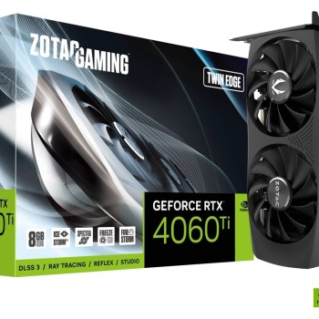 Zotac GeForce RTX 4060 Ti 8GB GDDR6 Twin Edge Κάρτα Γραφικών ZT-D40610E-10M