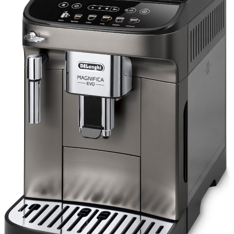 De'Longhi Magnifica Evo Αυτόματη Μηχανή Espresso 1450W Πίεσης 15bar με Μύλο Άλεσης Ασημί