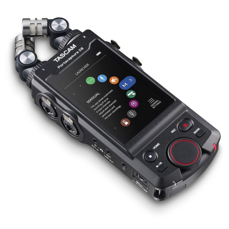 Tascam Portacapture X8 Πολυκάναλος Ψηφιακός Φορητός Εγγραφέας Μπαταρίας/Ρεύματος για Εγγραφή σε Κάρτα Μνήμης με Διάρκεια Εγγραφής 11 Ώρες, Phantom Power και Τροφοδοσία USB